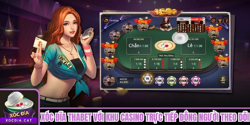 Xóc Đĩa Thabet - Dealer Trực Tiếp Và Cửa 1:12 Nổ Dồn 1 Xóc Đĩa Thabet với khu casino trực tiếp đông người theo dõi